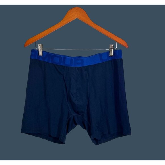 Under Armour Mens XL Boxerjock Boxer Briefs Soft & Stretchy Blue & Navy Performa - Picture 1 of 6